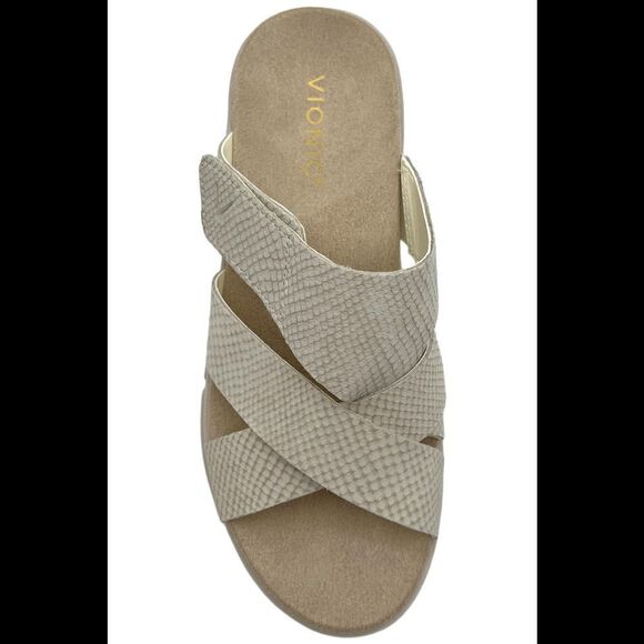 Vionic Women's Uptown Sunset Slide Sandal Ivory - Wide - Picture 2 of 3